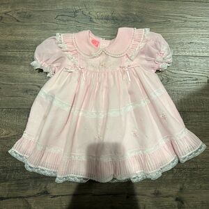 Vintage pink dress //size 6-12M